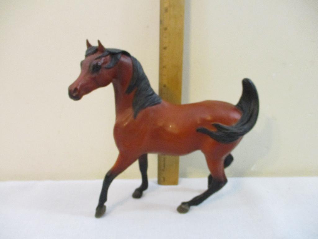 Set of Two Breyer Horses, brown with black mane & tail, Breyer Molding Co USA, 1 lb 5 oz