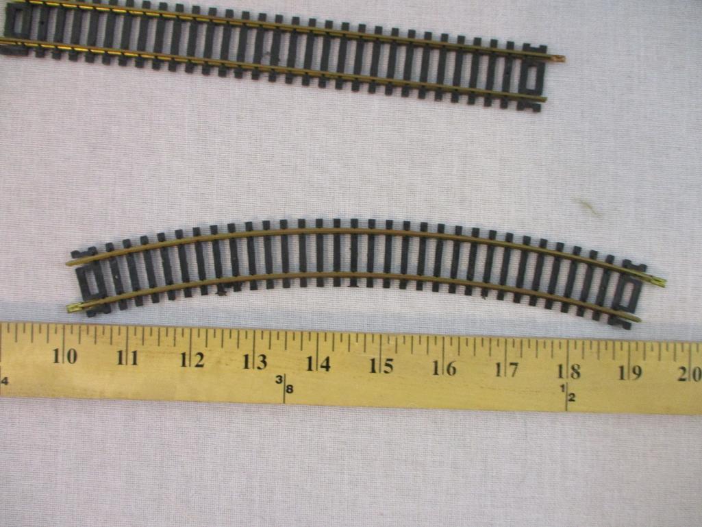 Assorted TYCO HO Scale Train Track Pieces, curves and straights, 15 oz