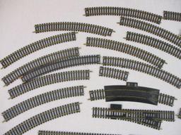 Assorted TYCO HO Scale Train Track Pieces, curves and straights, 15 oz