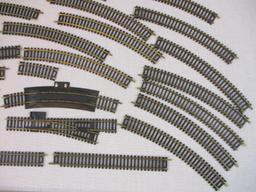 Assorted TYCO HO Scale Train Track Pieces, curves and straights, 15 oz