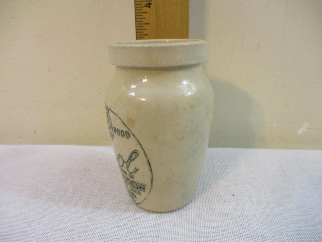 Vintage Virol Stoneware Jar, A preparation of Bone-Marrow an ideal fat food for children & invalids,