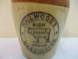 Vintage Hailwood's Manchester Rich Cream Stoneware Jar, 11 oz