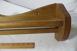 Wooden Plate Rack with Rod for Linen Display 41 1/4" long