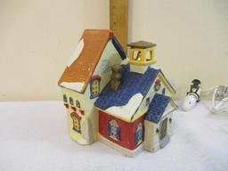 Olde School Lemax Dickensvale Collectibles Porcelain Lighted House, in original box, 1993 Lemax Inc,