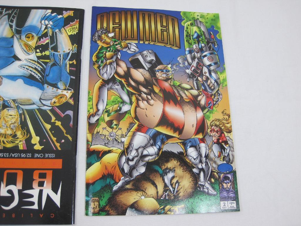 Four Comic Books: Mantra No. 10 April 1994, Newmen No. 2 May 1994, Negative Burn: An Anthology No. 1