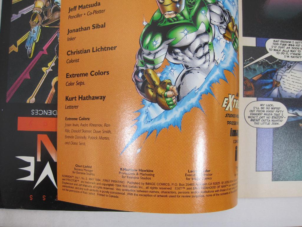 Four Comic Books: Mantra No. 10 April 1994, Newmen No. 2 May 1994, Negative Burn: An Anthology No. 1