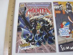 Four Comic Books: Mantra No. 10 April 1994, Newmen No. 2 May 1994, Negative Burn: An Anthology No. 1
