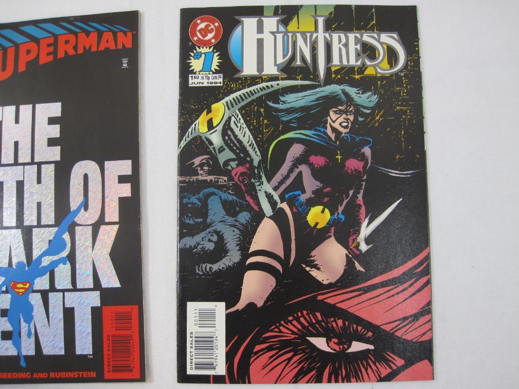 Three DC Comics: Team Titans No. 1 Sept 1992, Superman 100: The Death of Clark Kent No. 18 May 1995,