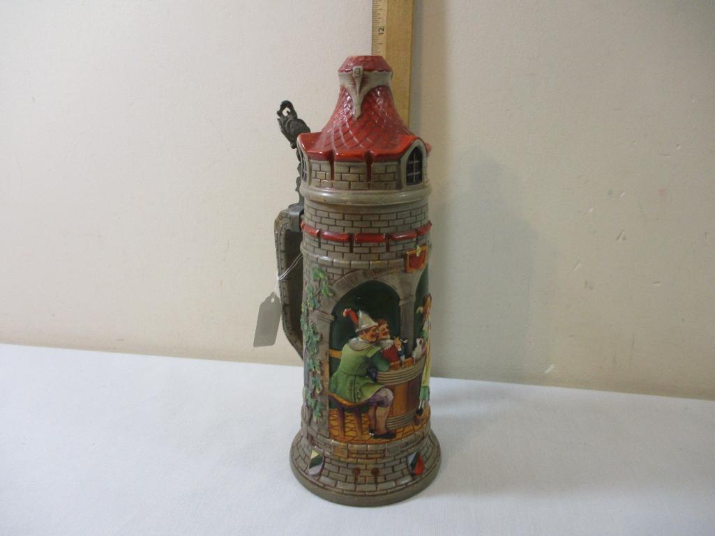 Vintage German Ceramic Stein, marked Germany 627, 2 lbs 7 oz