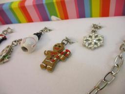 Charm It! Bracelet with 5 Christmas Charms, in original box, 5 oz