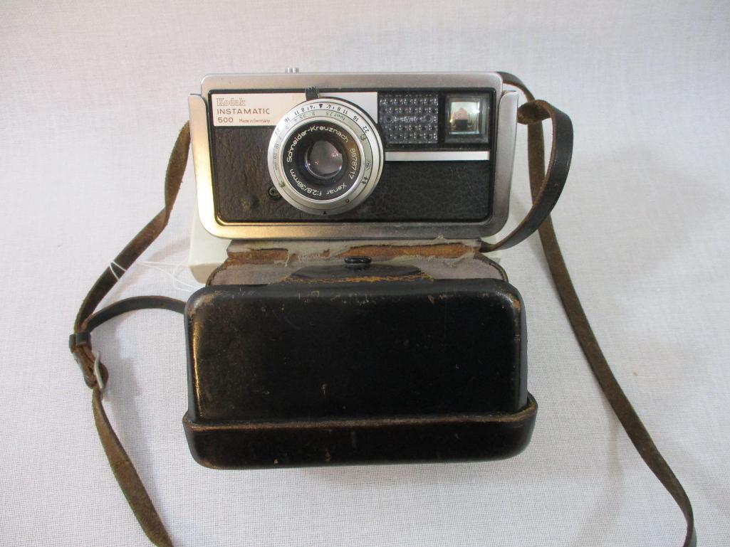 Vintage Instamatic 500 Camera with case, made in Germany, 1 lb 6 oz