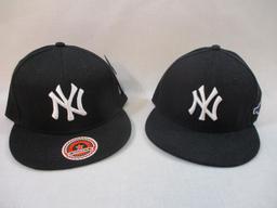 Two New York Yankees Hats including New Fashions of New York and MLB Authentic Collection