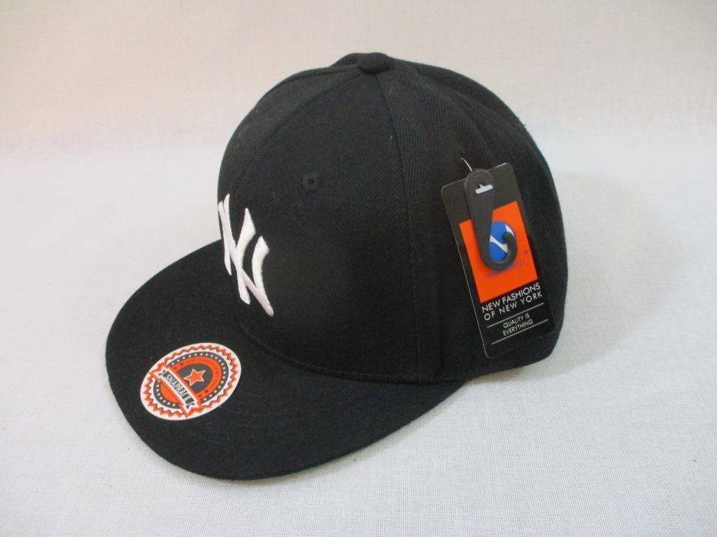 Two New York Yankees Hats including New Fashions of New York and MLB Authentic Collection