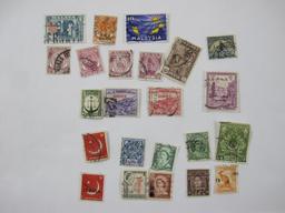 Canceled Foreign Postage Stamps from Pakistan, Malaysia and more