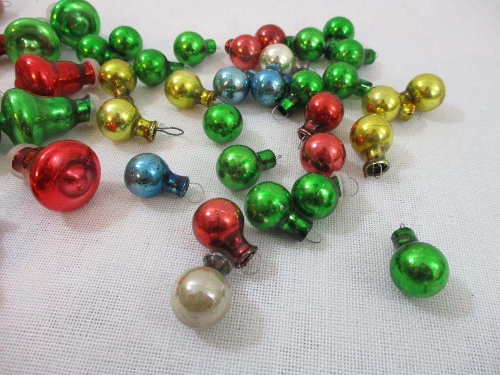 Assorted Glass Miniature Christmas Tree Ornaments, 4oz