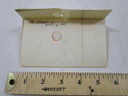 Stampless Cover Washington City DC to Indianapolis IN, Jan 30 1838, Red 25 in Manual Script