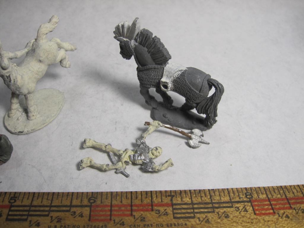 5 Ral Partha Creature miniatures, including Centaur, Skeleton, War Horse and others, 9 oz