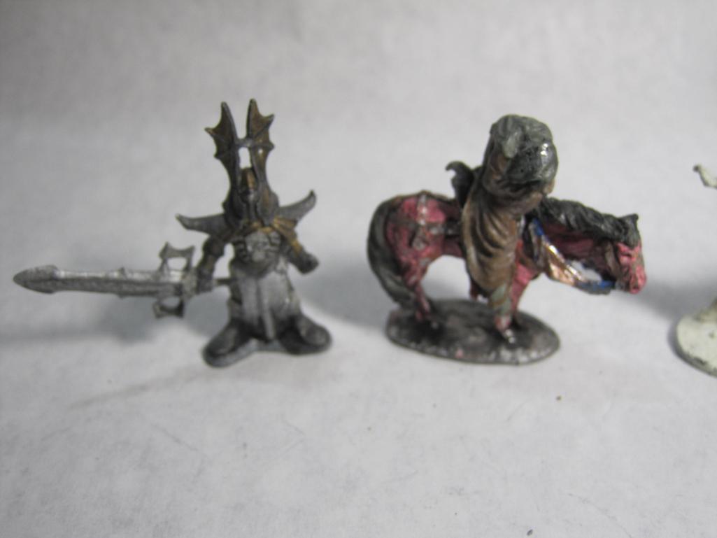 5 Ral Partha Creature miniatures, including Centaur, Skeleton, War Horse and others, 9 oz