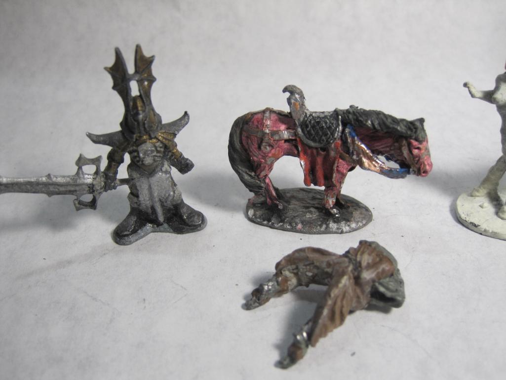 5 Ral Partha Creature miniatures, including Centaur, Skeleton, War Horse and others, 9 oz