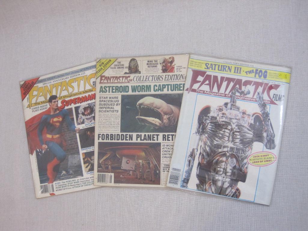 Three Fantastic Films Magazines of Imaginative Media: #16 (Jack Kirby Lord of Light, May 1980), #21