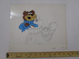 Two 1980s Sugar Bear Original Animation Artwork Production Cels