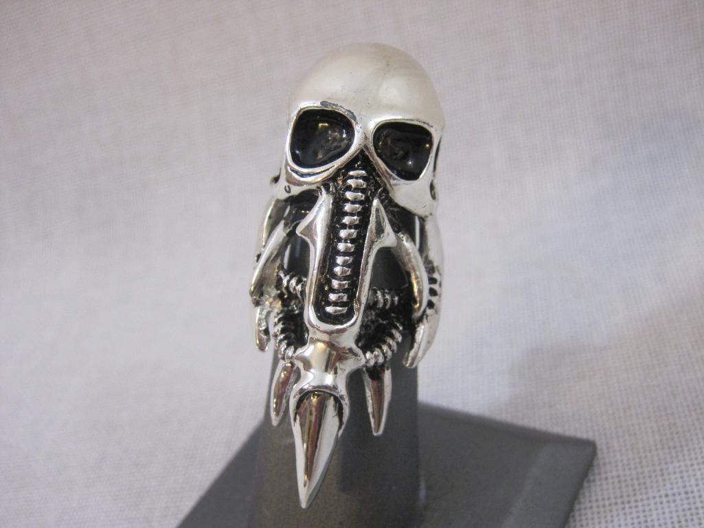 Onyx Full Finger Talon Ring Armor and Skeleton Ring, 4 oz
