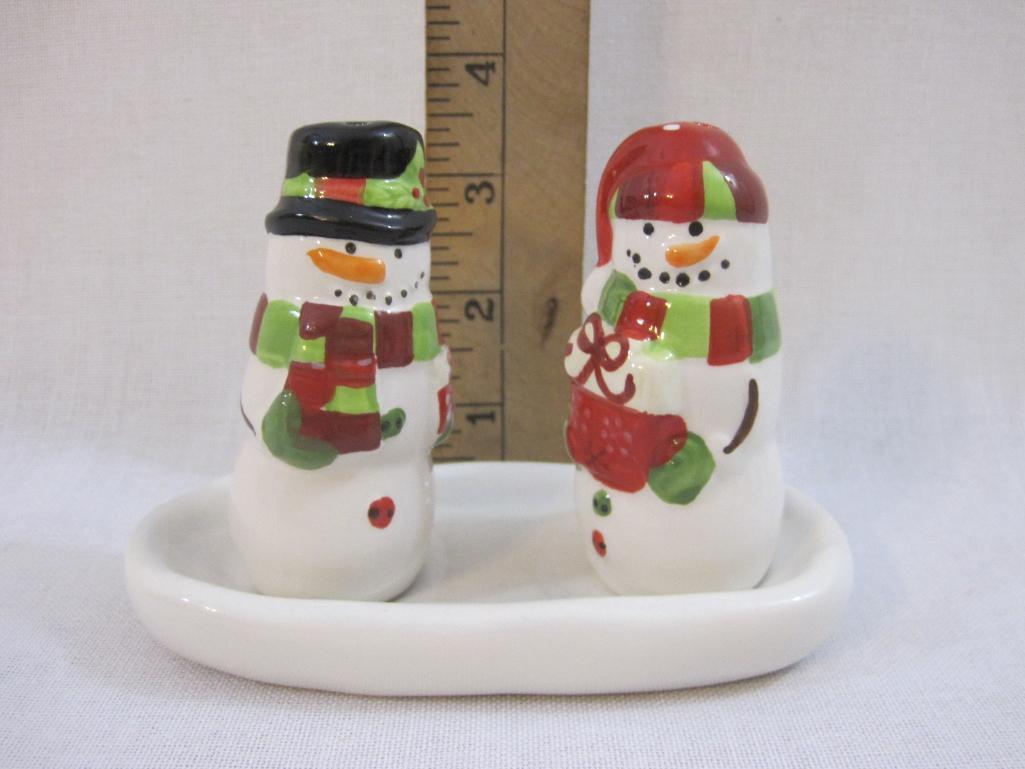 Three Sets of Winter Salt and Pepper Shakers, 1 lb 2 oz