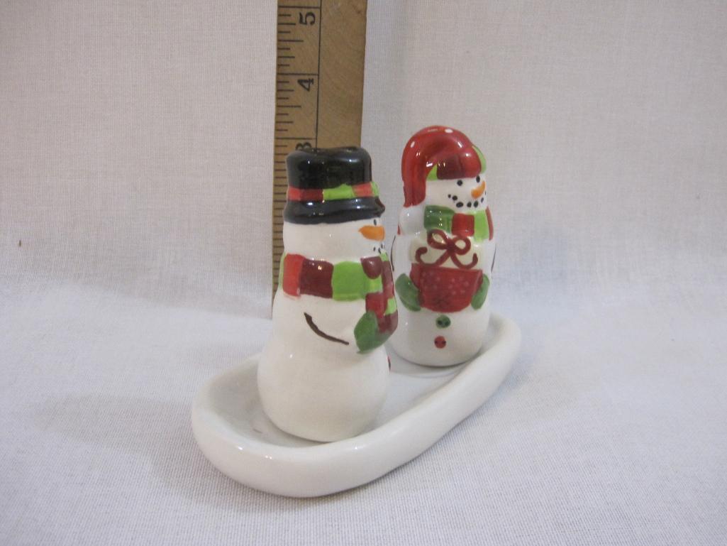 Three Sets of Winter Salt and Pepper Shakers, 1 lb 2 oz