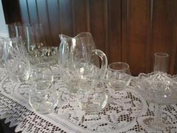 Assorted Glassware and Crystal including vases, pitcher and more