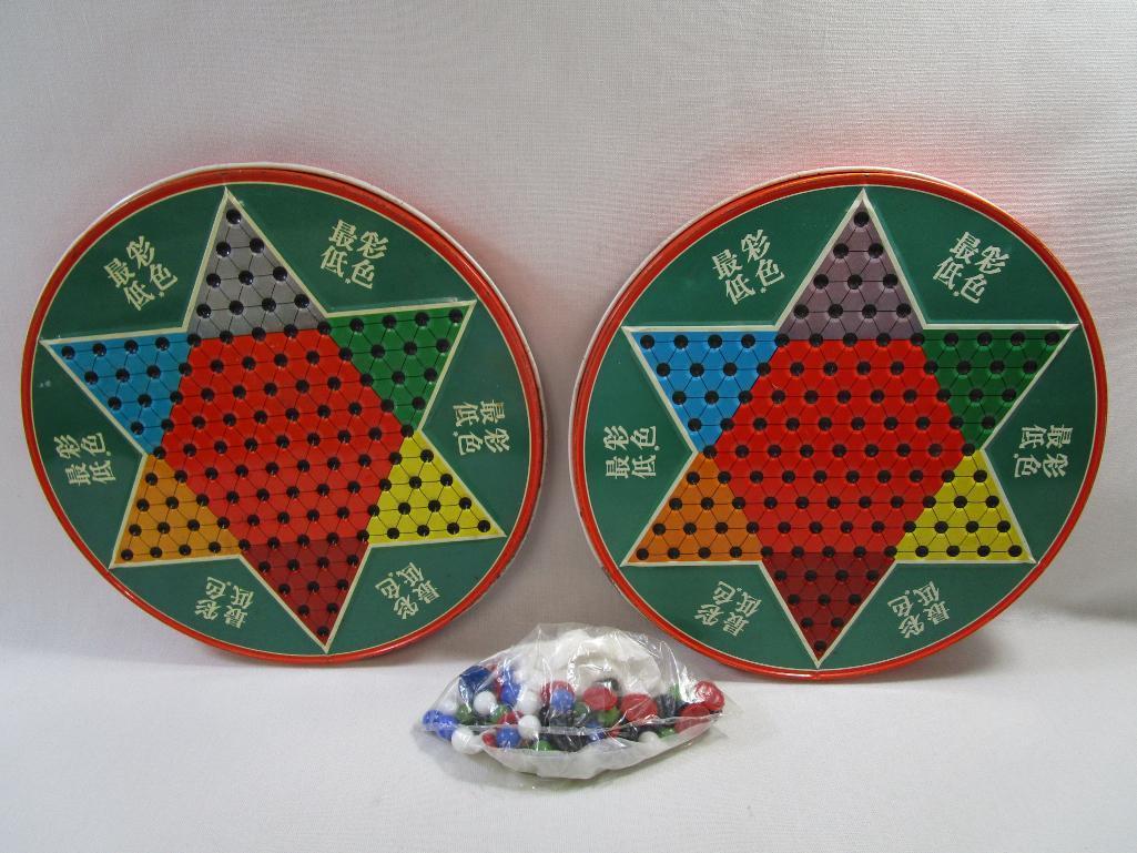 Two Metal Checker/Chinese Checker Boards