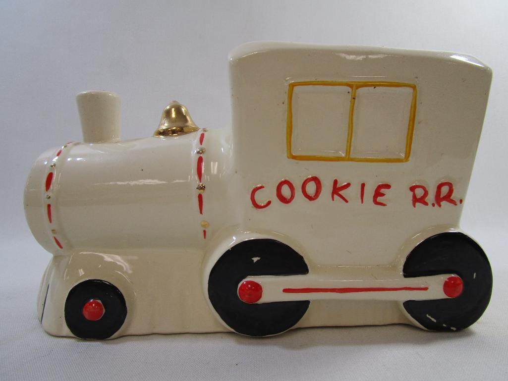 Cookie RR Cookie Jar, Marked USA 200, missing Top