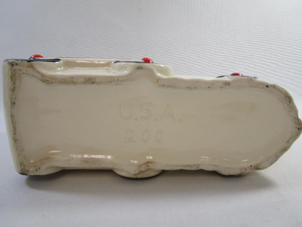 Cookie RR Cookie Jar, Marked USA 200, missing Top