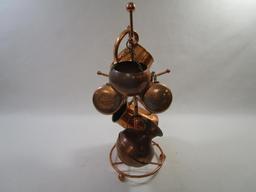 Copper Tree with Item Assortment includes Mugs, Salt and Pepper Shakers, Pitcher and more