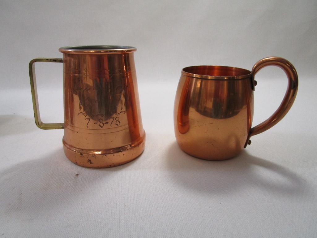 Copper Tree with Item Assortment includes Mugs, Salt and Pepper Shakers, Pitcher and more