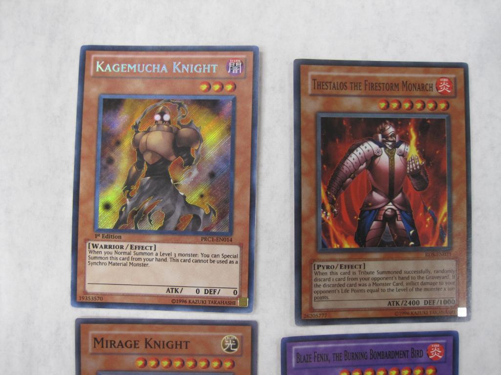 Assorted Yu-Gi-Oh Trading Cards including 1st edition foil Kagemucha Knight, foil Thestalos The