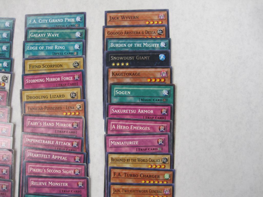 Assorted Yu-Gi-Oh Trading Cards including 1st edition foil Kagemucha Knight, foil Thestalos The