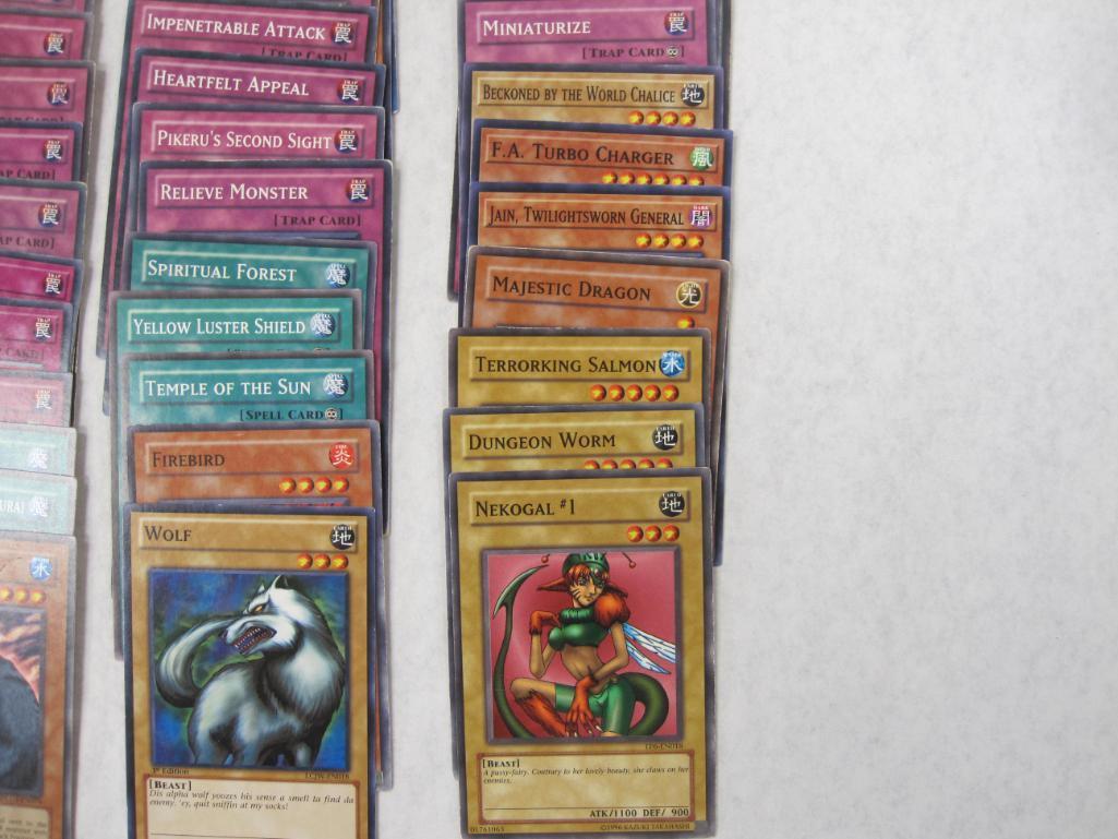 Assorted Yu-Gi-Oh Trading Cards including 1st edition foil Kagemucha Knight, foil Thestalos The