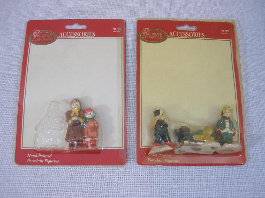 Dickens Collectables Hand-Painted Porcelain Figurine Accessories, in original packaging, see