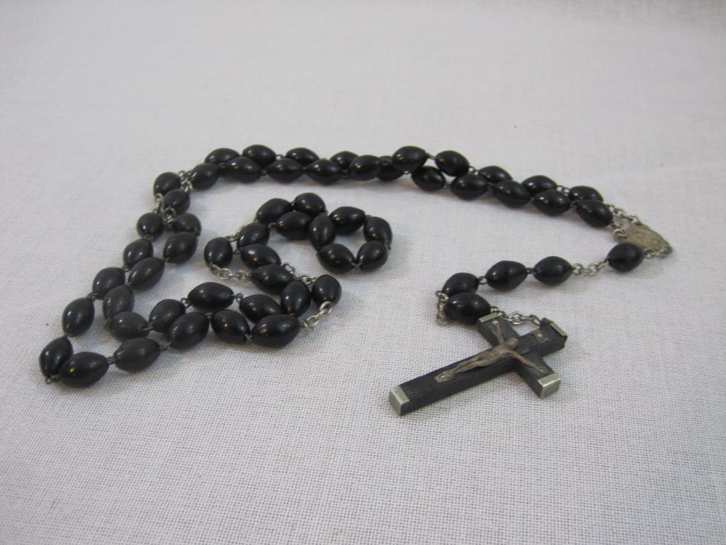 Our Family Rosary Set of Rosary Beads and Figural Holder, Star NYC, 6 oz