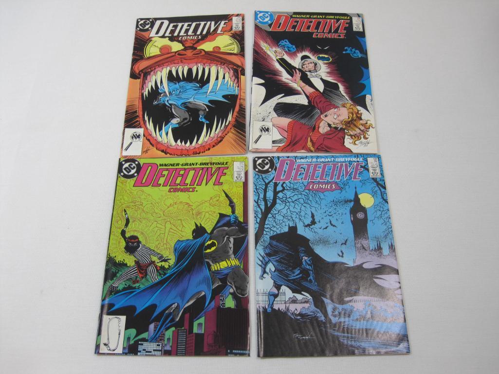 Four DC Comics, Detective Comics Issue No.590 - No. 593 (Sept-Dec 1988), 8 oz