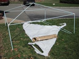 Gazebo Canopy, 10 X 10 ft, Steel Tube, White