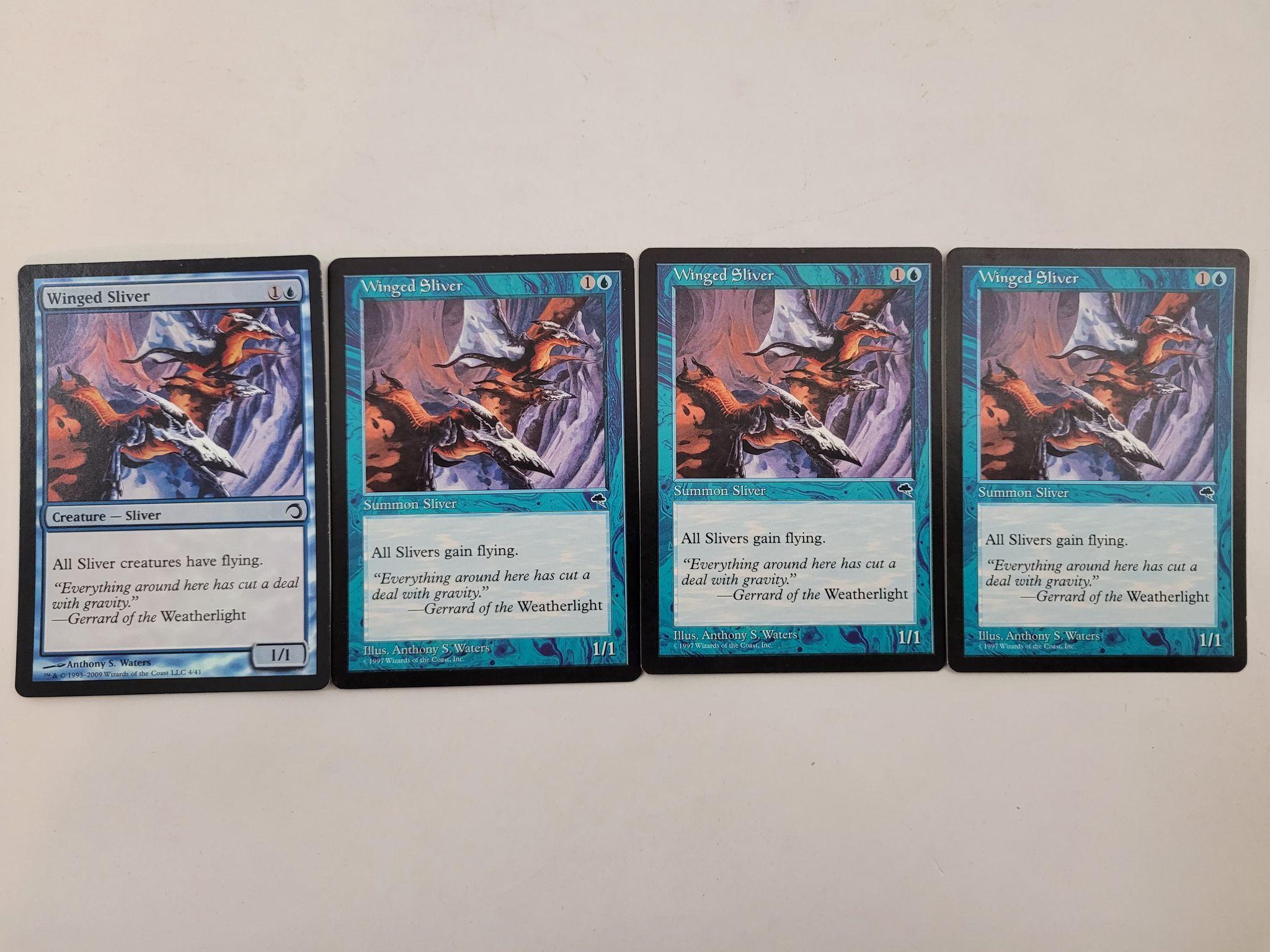Magic the Gathering Cards from Slivers Deck including Sliver Overlord, 2 foil Sliver Legion