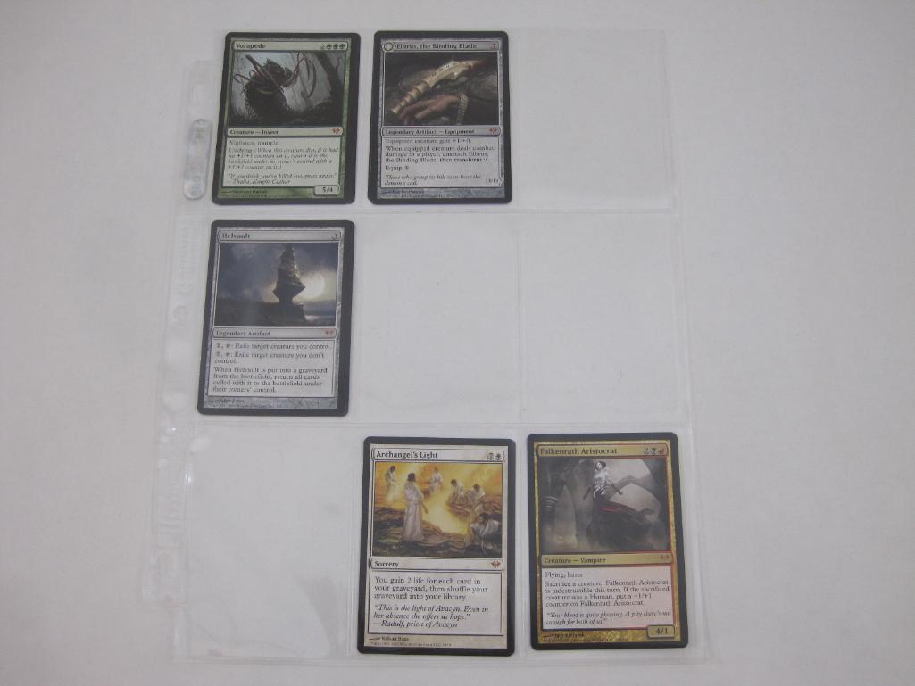 Magic the Gathering Cards: RARES/MYTHICS from Dark Ascension including Vorapede, Archangel's Light,