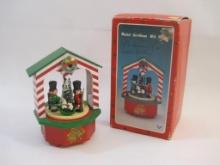 Vintage Musical Guardhouse with Soldiers "I'm Dreaming of a White Christmas", in original box, 1 lb