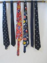 Assorted Ties including Fire Department/Firefighters and Happy Birthday 9oz