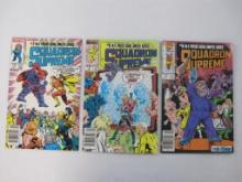 Squadron Supreme, Three Marvel Comics, Issues No. 2, Oct 1985, No. 5, 9, Jan, May, 1986,