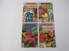Four Devil Dinosaur Comic Books, Issues No. 6-9, Sept-Dec 1978, Marvel Comics Group, 7 oz