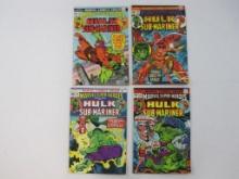 Four Marvel Super-Heroes Featuring Hulk and Sub-Mariner Comics, Issues No. 42-45, Mar-Sept 1974,