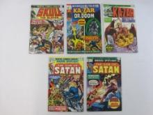 Five Marvel Comics Group Comics includes Skull The Slayer #8, Nov 1976, Astonishing Tales #6, June