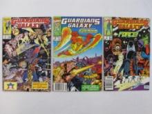 Guardians Of The Galaxy, Three Marvel Comics, Issues No.1, 4, 5, Jun, Sept, Oct 1990, 5 oz